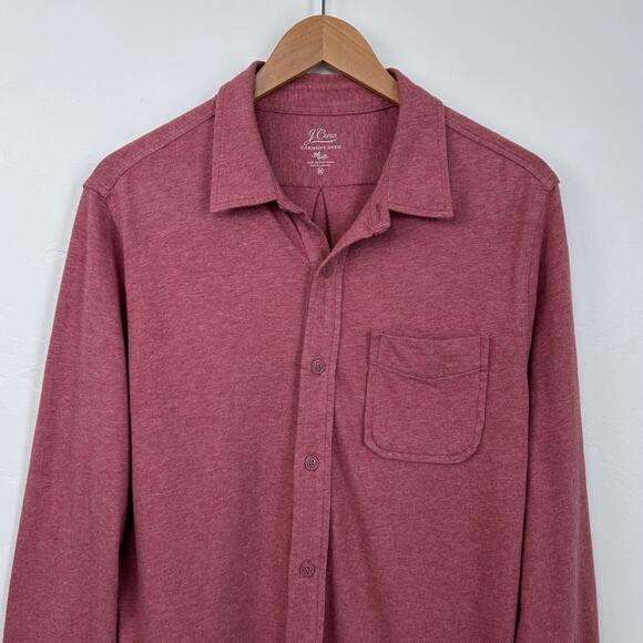 J. Crew Men's Slub Cotton Garment Dyed Harbor Shirt - Picture 1 of 6
